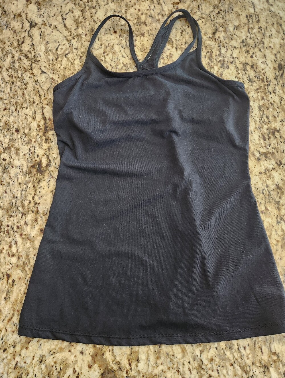 Fabletics Black Racerback Stretch Tank